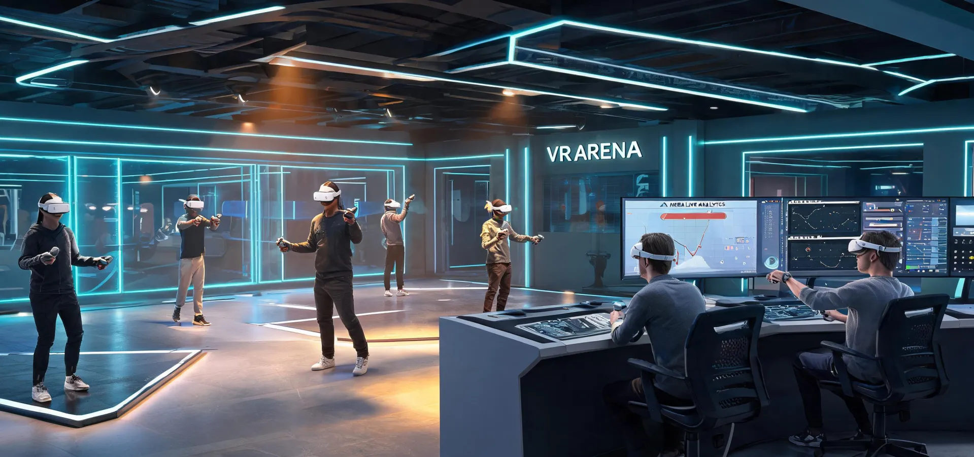 Free-roam VR venue